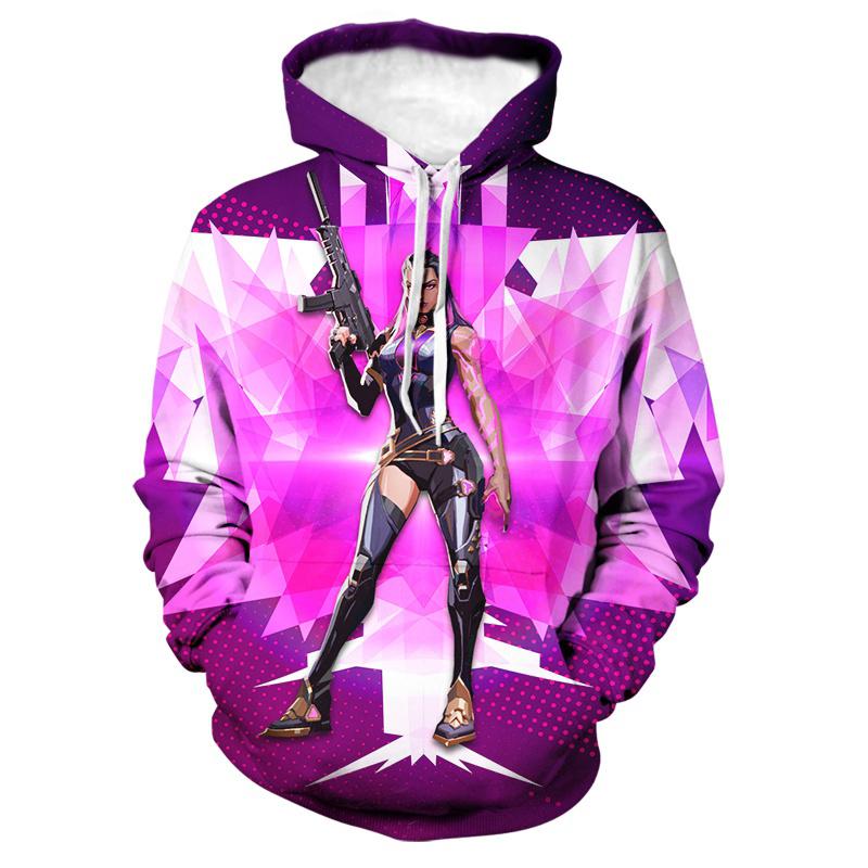 Unisex Anime Graphic Print Pullover Hoodie Men Women Casual Street Sweatshirt