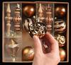 Valery Madelyn Christmas ball gorgeous set of 40 in gold and Perfect for Christmas tree Stylish and gorgeous in and Nordic-style ornaments, copper.