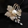 Elegant Rhinestone Flower Brooch Pin for Women Ladies Fashion Clothes Suit Accessories Jewelry Gifts