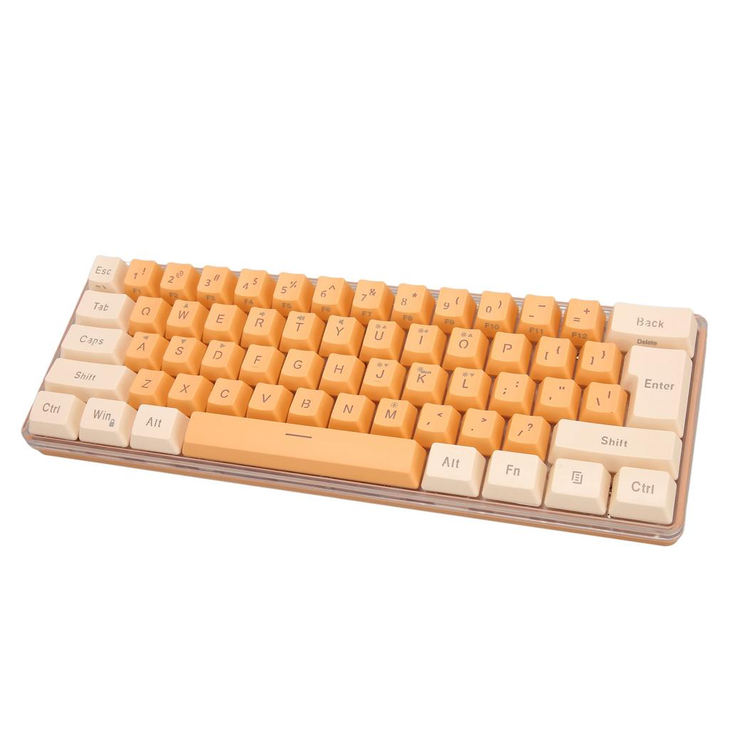 Gaming Keyboard USB 61 Keys Contrast Color RGB Light Key Line Separation Mechanical Wired Keyboard for Games