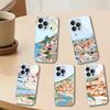 Landscape Nordic Barcelona Budapest Gardasee Phone Case For iPhone Mini 11 12 13 14 Pro XS Max X Plus SE XR Tempered Glass Cover