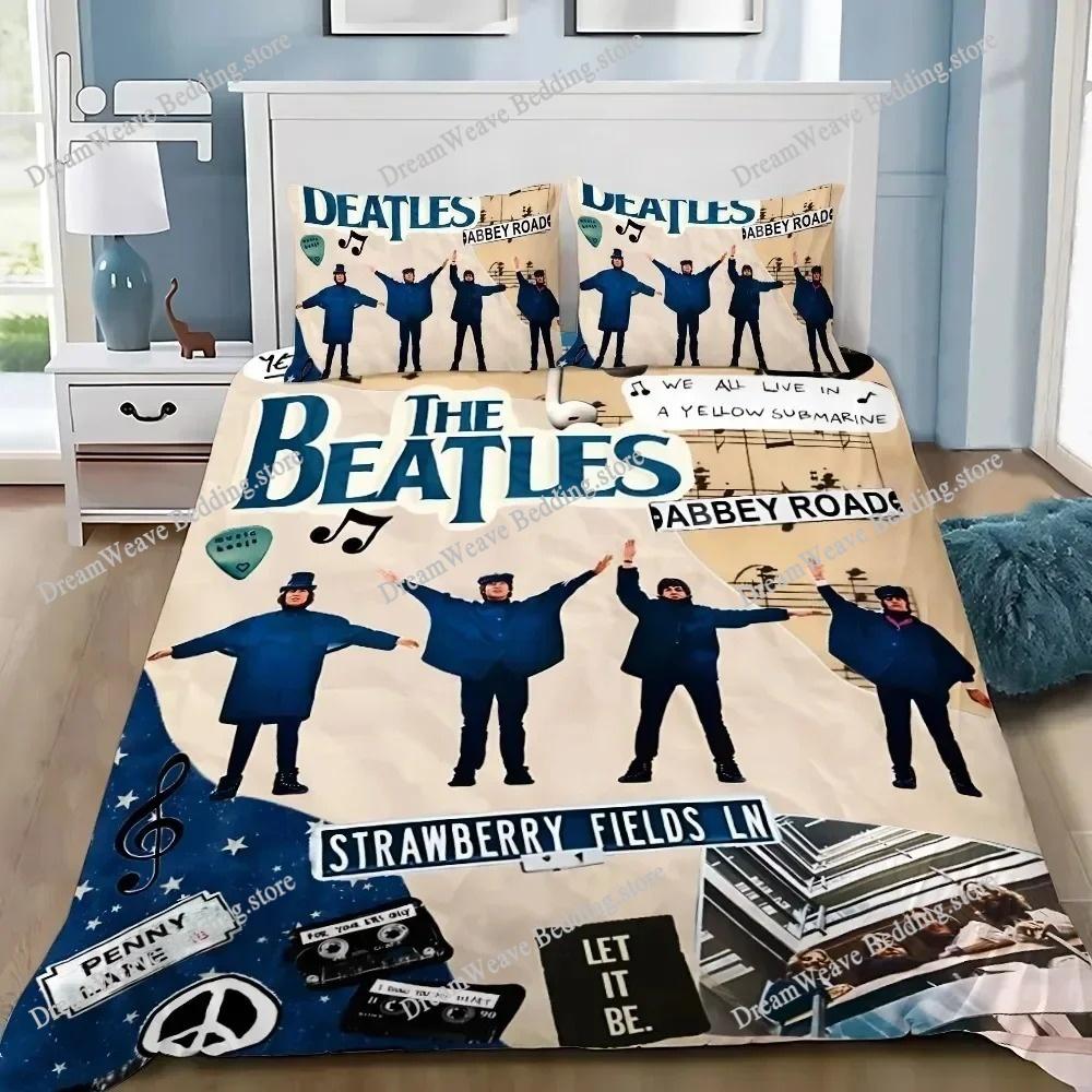Rock Band The Fab Four Bedding Sets,Rock Band Mop-tops Printed Futon Cover Those Lads From Liverpool Duvet Cover for Teenagers