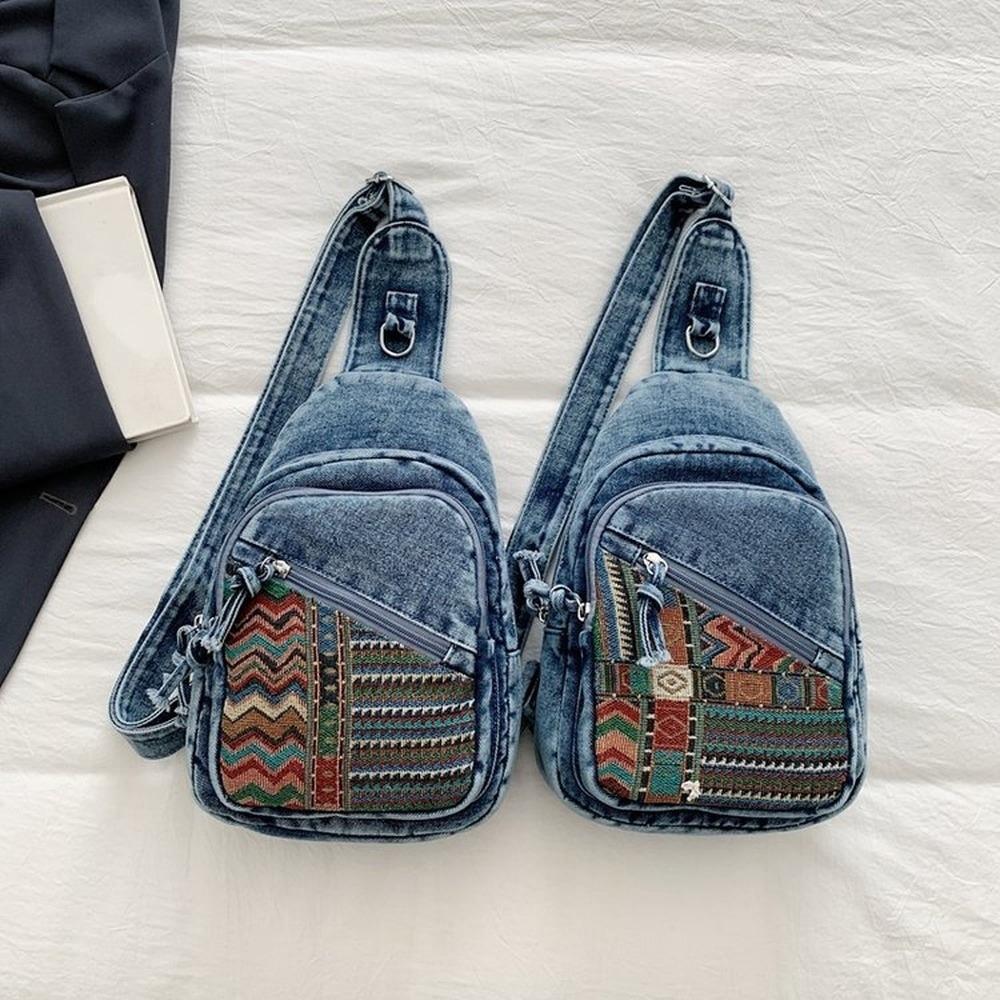 Lightweight Large Capacity denim Multipurpose Storage Bag for Daily Use