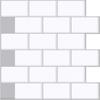 Peel and Stick Tile Backsplash 10" X 10" Subway White Tile Self Adhesive Kitchen Bathroom Backsplash(6 Sheets) (with Silver Grout)