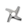 Set da 3 pezzi Coltello Tritacarne Lama a Croce Acciaio Inossidabile Antiruggine 4 Lame Foro Quadrato Parti Accessori Tritacarne