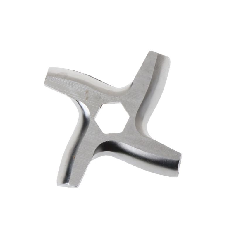 Set da 3 pezzi Coltello Tritacarne Lama a Croce Acciaio Inossidabile Antiruggine 4 Lame Foro Quadrato Parti Accessori Tritacarne
