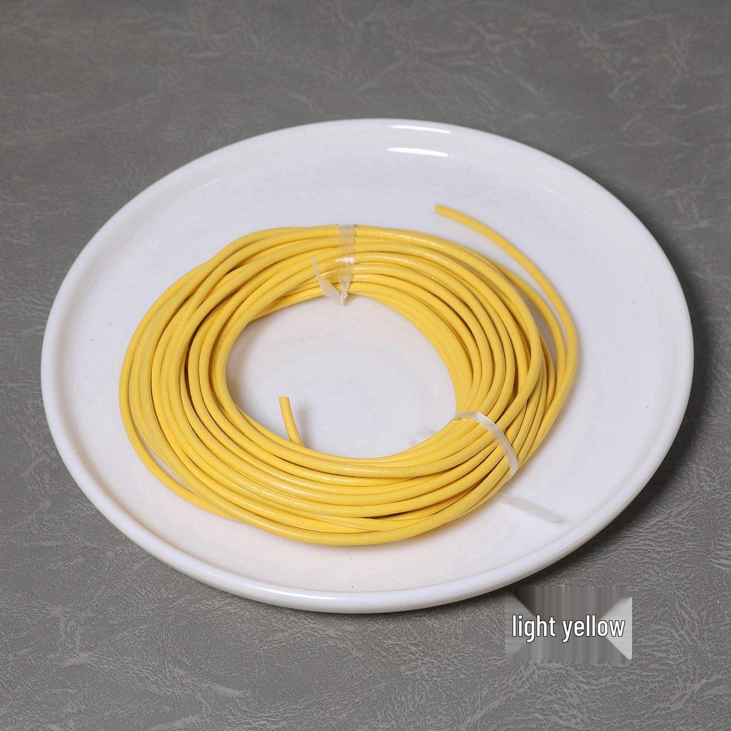 3MM Colored Leather Cord for DIY Jewelry: Round Leather Strip for Bracelet and Necklace Crafting