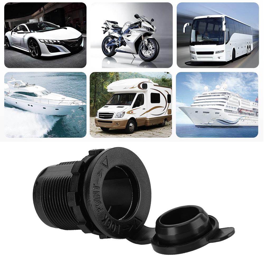 12V 24V ABS Car Motorcycle Cigarette Lighter Power Plug Socket with Waterproof Cover