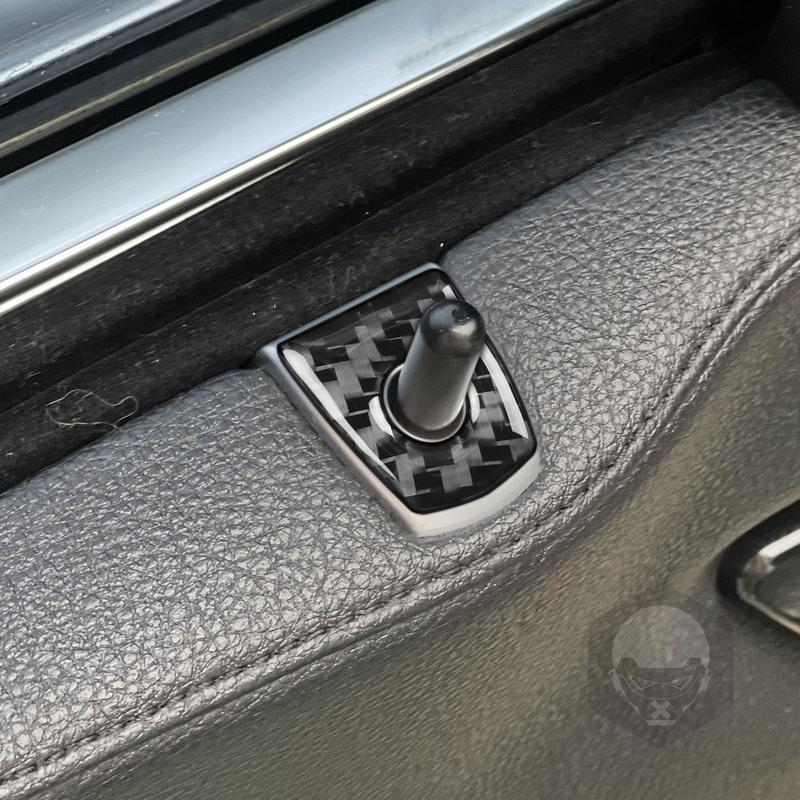 Carbon Fiber Car Accessories Door Lock Interior Trim Cover Soft Sticker For BMW 7 Series F01 730li 740li 750li 2009-2014