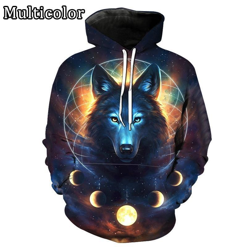 

Крутая мода Волк 3D Печатный Толстовка Новинка Harajuku Animal Streetwear Смешная Толстовка Унисекс Повседневный Пуловер 3XL