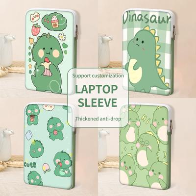 PU Laptop Sleeve Case Dinosaur Cartoon Shockproof Bag13.3 14 15.6 Inch For Macbook Hp Dell Lenovo Bag Waterproof Carrying Case