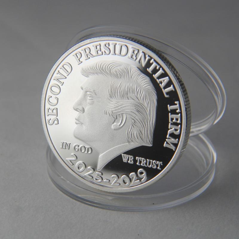 2025-2029 Trump Gedenkmünze Galvanik Hydraulische Backfarbe Medaille Münze