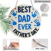 2D Flat 1pc, 8x8 in, Wishing You A Happy Father's Day with Circular Aluminum Metal Signs, Suitable for Terraces, Porches, Garages, Homes, Cafes