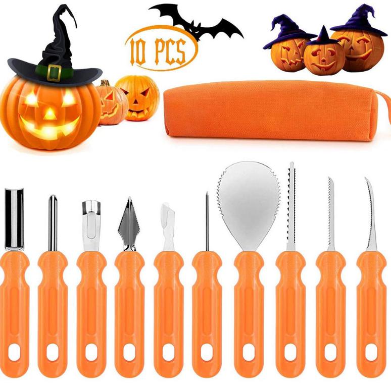 

10 шт. Хэллоуин тыква гравер костюм скребок инструмент для резьбы тыква резьба кухонный художественный инструмент для резьбы