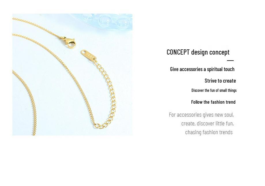 Creative Smiley Face Portrait Pendant Necklace - Gold Plated Titanium Steel Clavicle Chain, European & American Style