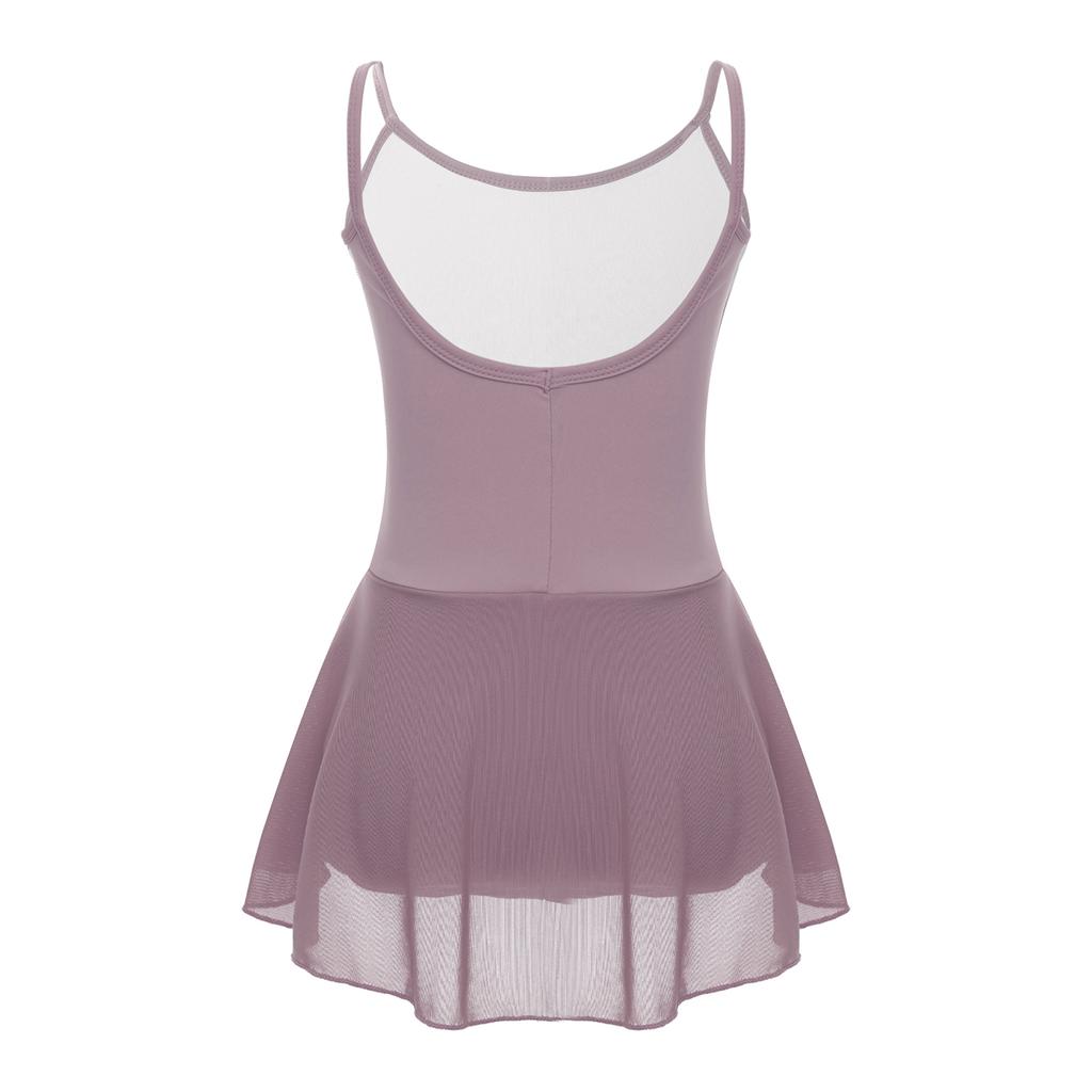 Meisjes Ballet Dans Rokje Leotard Camisole Jurk Mouwloos Spaghetti Bandjes Lage Rug Ballerina Trainingsjurk