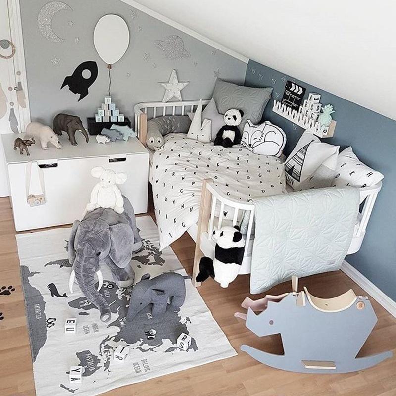 World Map Kid Baby Play Mat Crawling Game Blanket Infant Carpet Mats