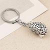 Vintage 3D Brain Keychain Anatomical Organs Body Parts Keyring Pendant For Doctor Graduation Gift Jewelry Handcrafts