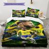 Neymar Pattern Bedding,Quilt Set Quilt Cover Pillowcase Home Birthday Gift(1 * duvet cover + 2 * pillowcase, without core)