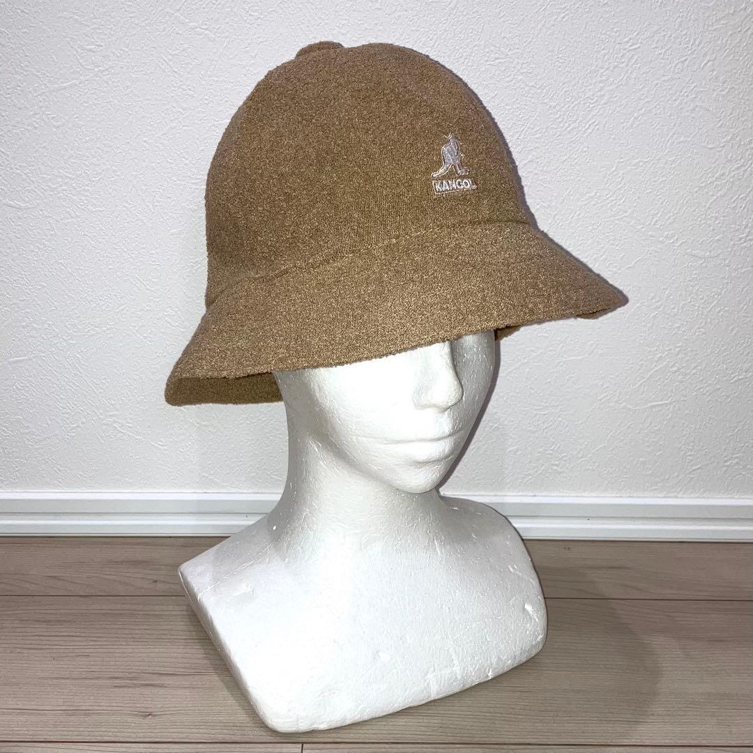 Used M Good Condition Kangol Bermuda Casual Bucket Hat Beige Brown