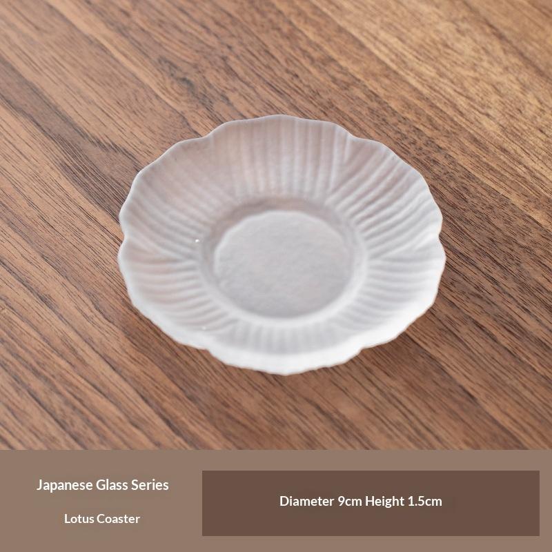 

Japanese-style Glass Coaster Heat Insulation Pad - Non-slip Lotus Tea Cup Coaster Base - Tea Mat Saucer