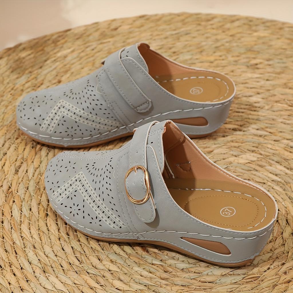 Leisure Baotou Half Slippers Female 2025 New Strap Slope with Large Size Hollow Slippers