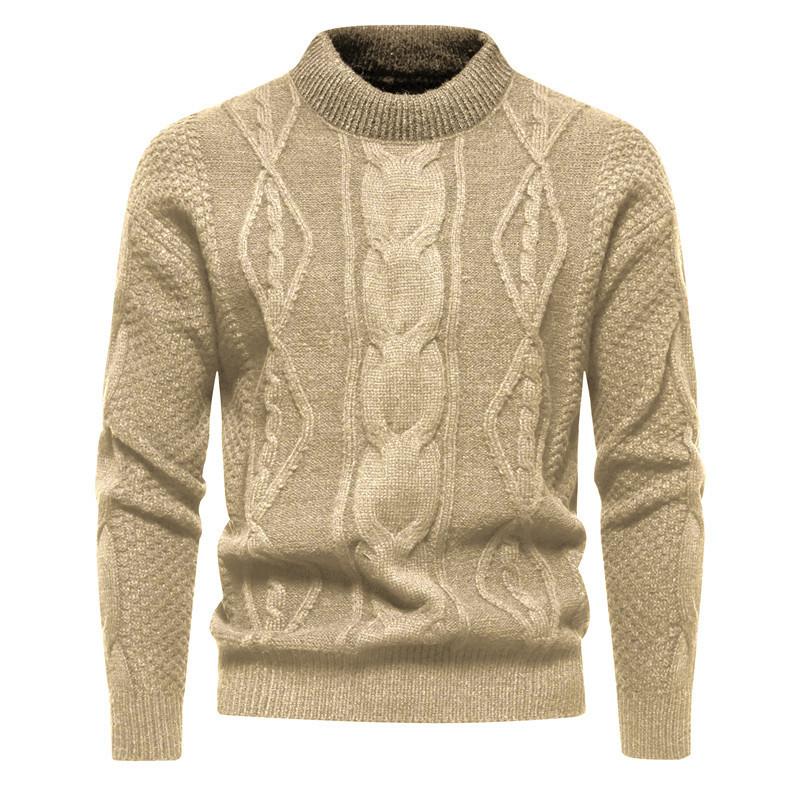 Autumn and Winter Sweater American Retro Men's Knitted Sweater European Size Casual Crew Neck Bottoming Shirt Men's Coat