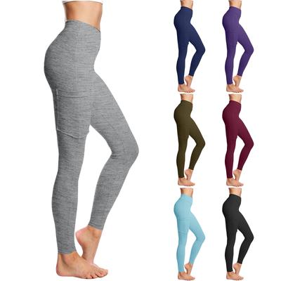 Women's Slim-fit High Elastic Side Patch High Waist Hip-lifting Sports Fitness Pants Belly-closed Yoga Pants