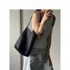 Haute couture niche TR bucket bag women's first layer cowhide minimalist high sense portable large capacity commuting shoulder tote bag