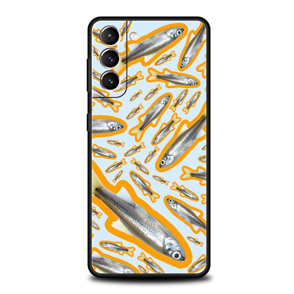 

Sardines aquatic product Soft Phone Case For Samsung Galaxy S25 Edge S24 Plus S23 FE S22 S21 S20 Ultra 5G S10 Protect Cover Samsung S24