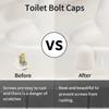 6pcs Universal Toilet Bolt Caps, Round Plastic Push-On Toilet Bowl BoltCaps Covers, With Extra Washers For Easy Installation