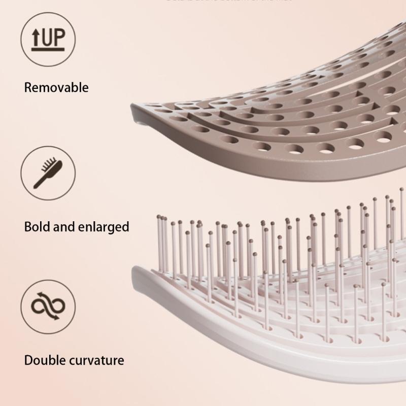 Tall Capacity Lift Massage Pillow Brush Identity Cleaning Feature Ergonomic ABS Detangler For Thick Otherwise Fine Hair Styling Essential