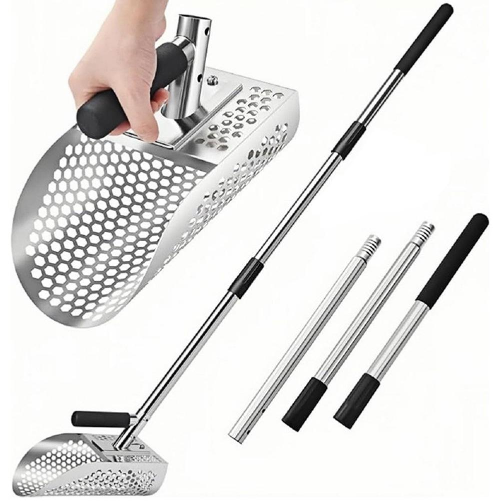 Beach Sand Scoop Shovel Metal Detector Sand Scoops Treasure Detecting Metal Detector Hunting Stainless Steel Shovel Tools