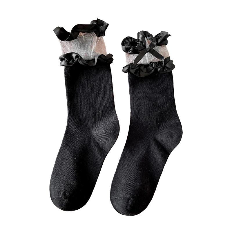 1 Pair Lace Ruffle Style Socks Cute Socks Girls Breathable Cotton Cute Lolitas Socks Sexy Womens Summer Short Thin Socks