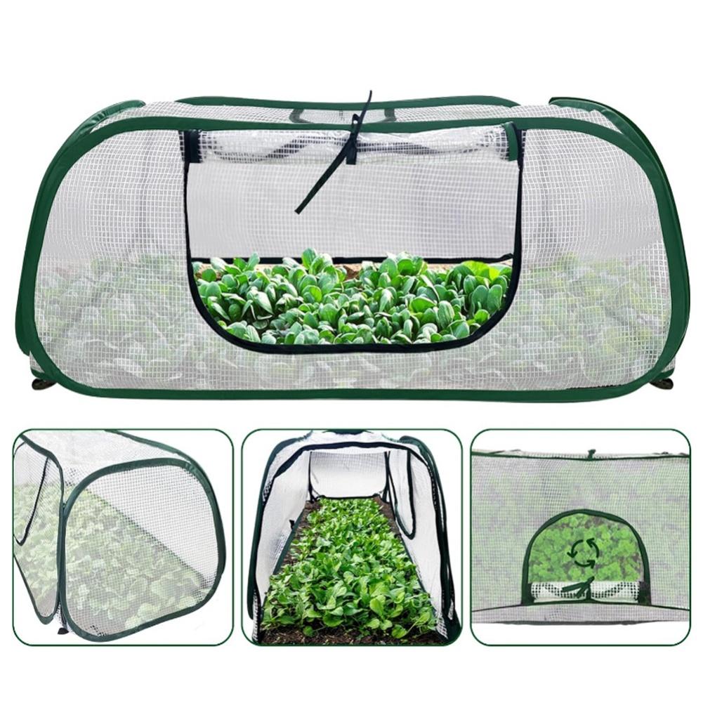 Garden Bed Cover PE Greenhouse Cover Includes Ground Spikes
