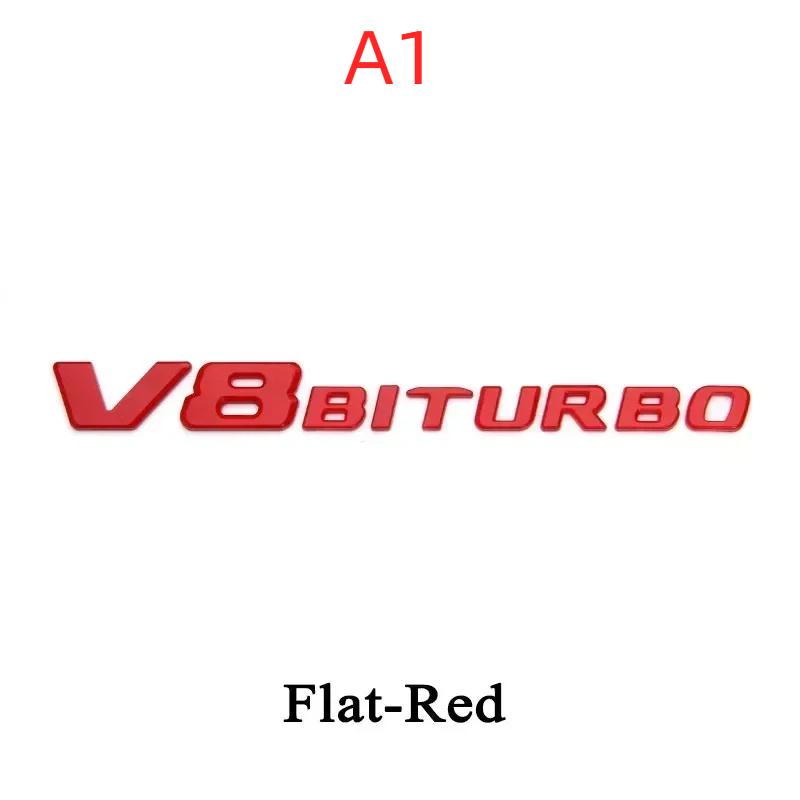 3D ABS черный логотип V8 BITURBO эмблема автомобиля крыло значок для C63 G63 E63 S63 W222 W223 W213 W212 W205 W204 аксессуары A1