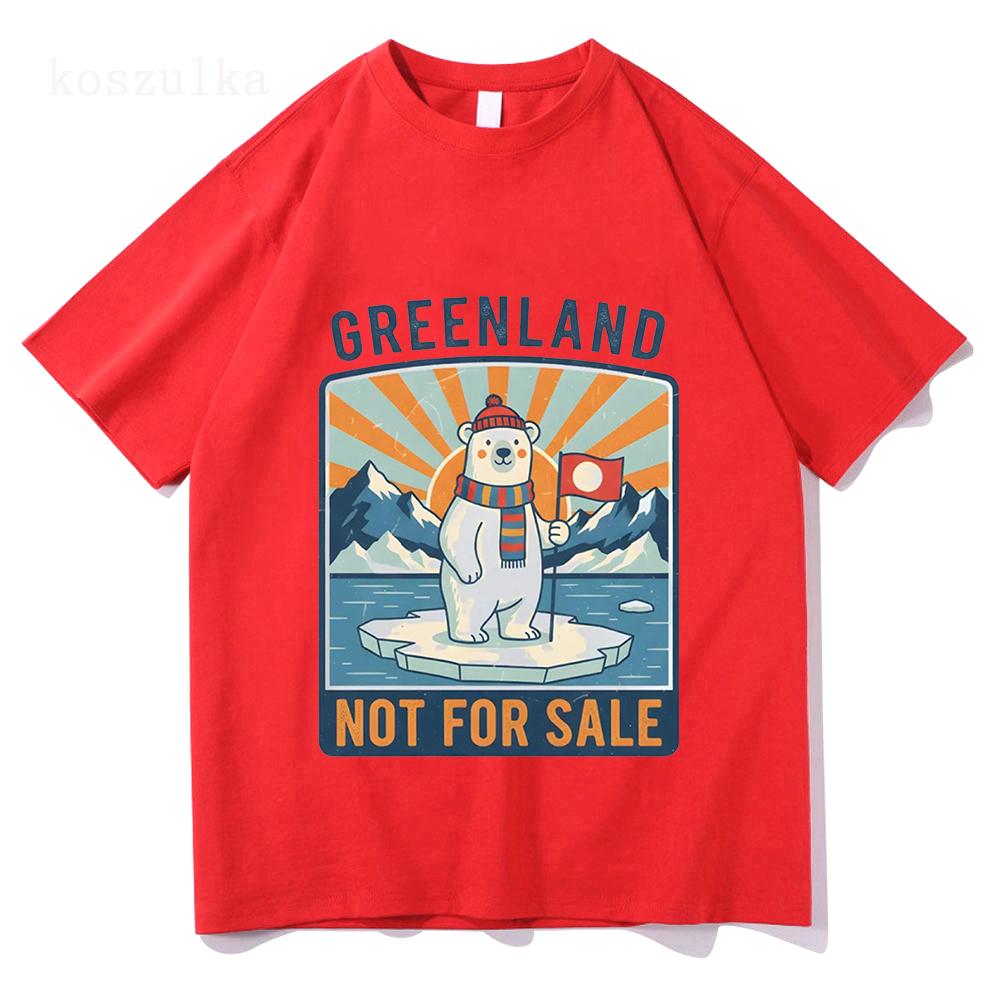 

Greenland Not for Sale T-Shirt Fashion Unisex/Women Harajuku Graphic T-Shirt Unisex High Quality Aesthetic Vintage Cotton Shirts S