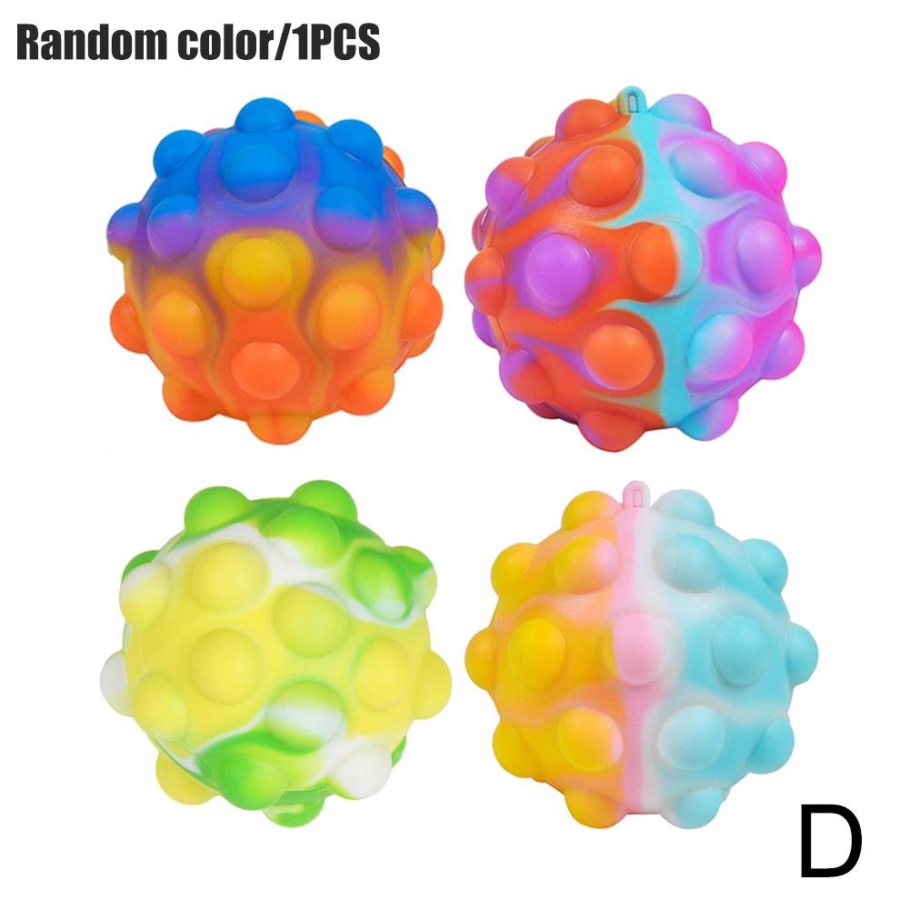 

It Ball Fidget Toy 3D Rainbow Silicone Bubble Ball Relief Bubble Pinch Stress Squishy Decom Q7Q2 onesize_blue orange