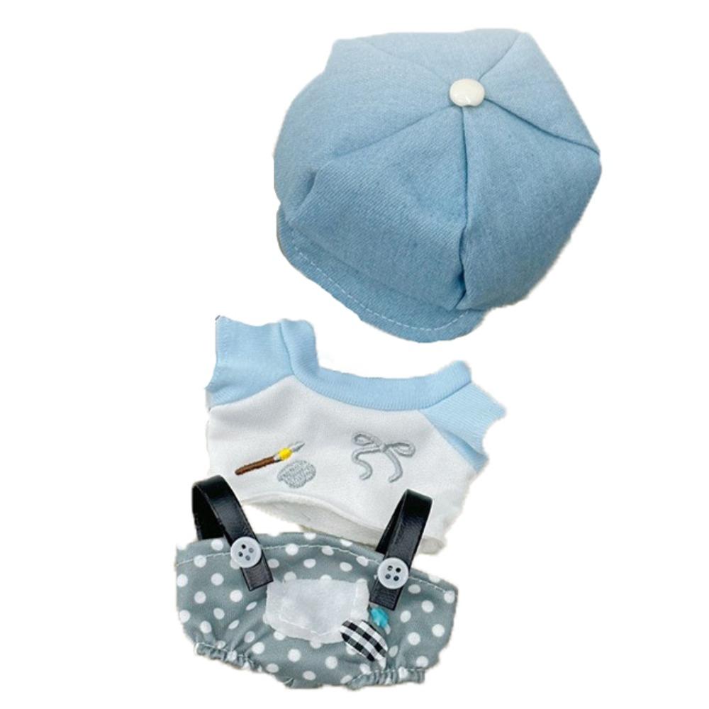 Little Painter Doll Clothes Outfit Cowboy Hat Doll Clothes Set  10cm Cotton Doll