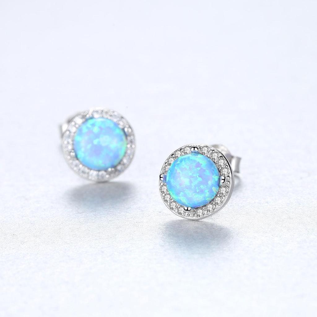PAG&MAG S925 Silver Opal Zircon Fashion Earrings for Women