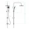 Hiro square shower column chrome