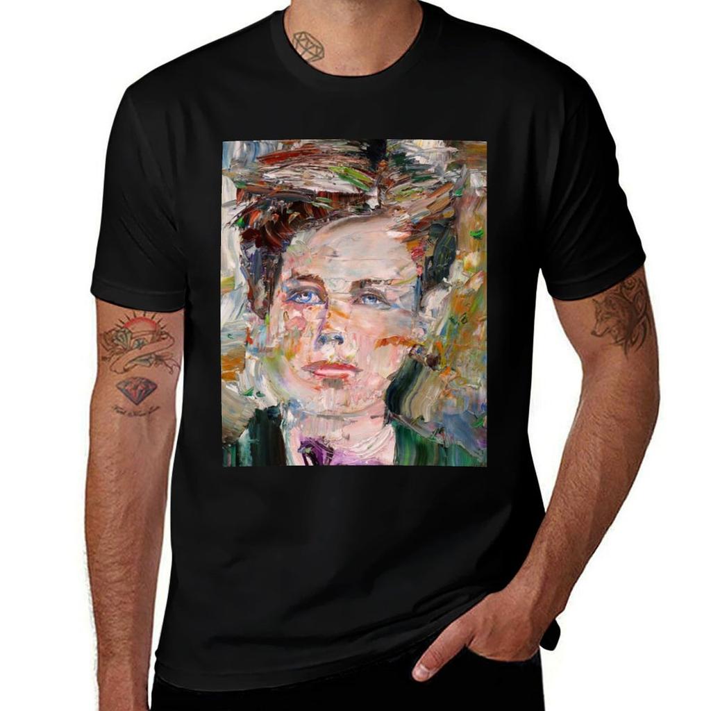 Arthur Rimbaud Oil Portrait Tshirt Quick Dry Outdoor Sports Tshirt