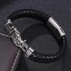 Retro Motorcycle Style Woven Leather Bracelet - Cool and Trendy Design