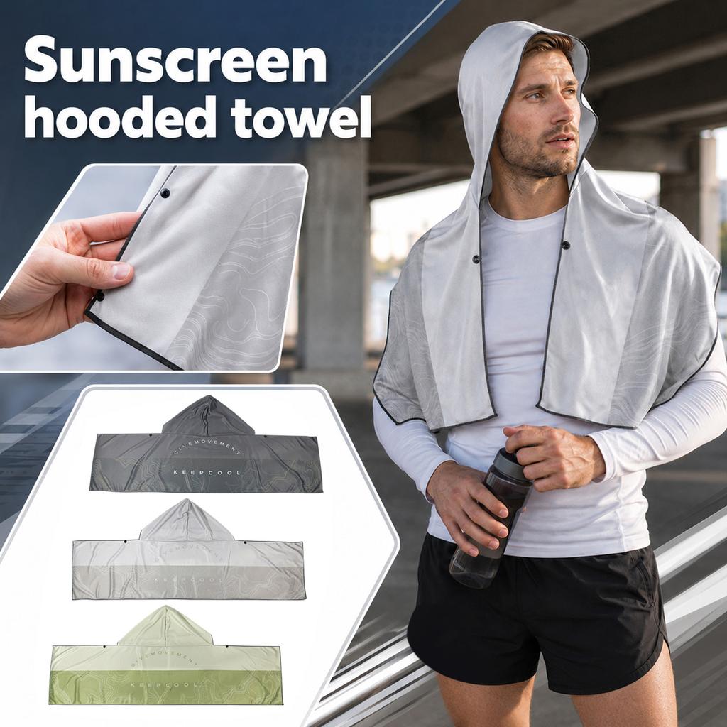 Kühlendes Sonnenschutz-Kapuzenumhang Schnelltrocknendes Handtuch Leichte Outdoor-Trageartikel Eis-Kühlwickel für Sportaktivitäten
