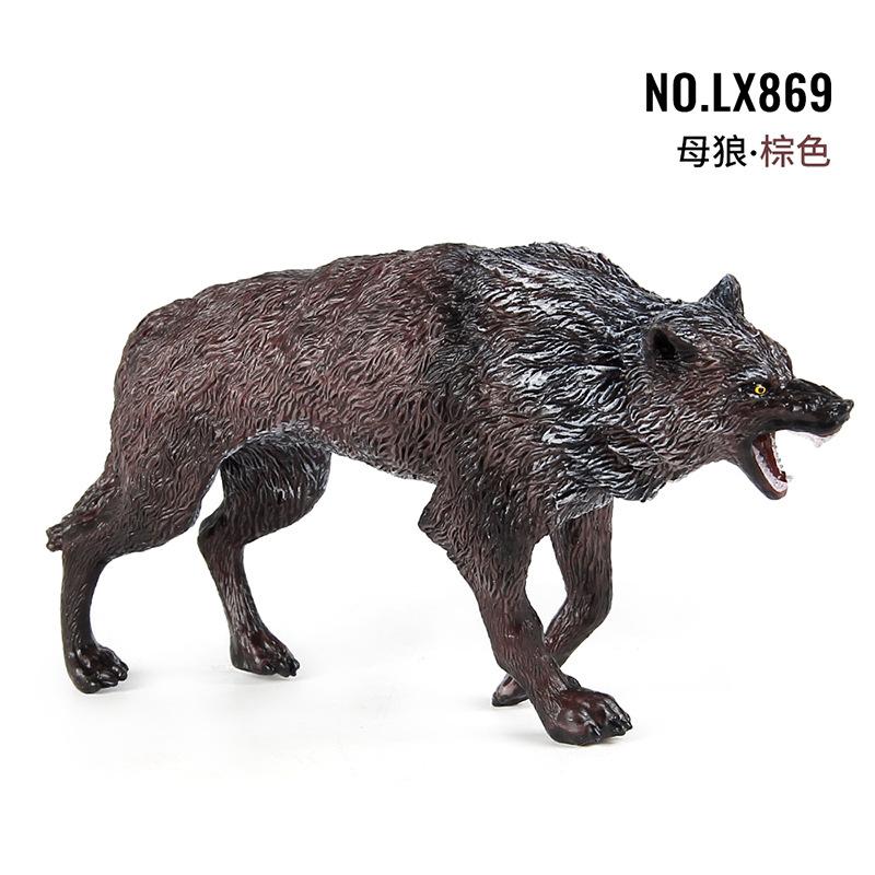 Simulert Skogsdyr Ulv Modell Grå Ulv Hvit Ulv Gående Brun Ulv Arktisk Ulv Bordplate Statisk Ornament Leke