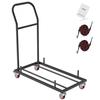 VEVOR Folding Chair Dolly, Iron Commercial Cart with 12 Chairs Capacity, Folding Chairs Rack Trolley with 4 Casters