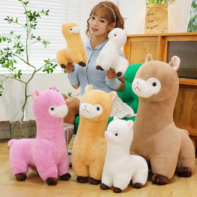 New Product Cute Alpaca Doll Plush Doll Colorful Lamb Doll Grab Machine Girl Children Gift Doll