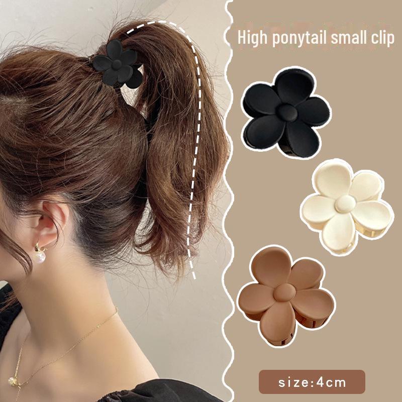Frosted Flower Anti-Collapse High Ponytail Claw Clip
