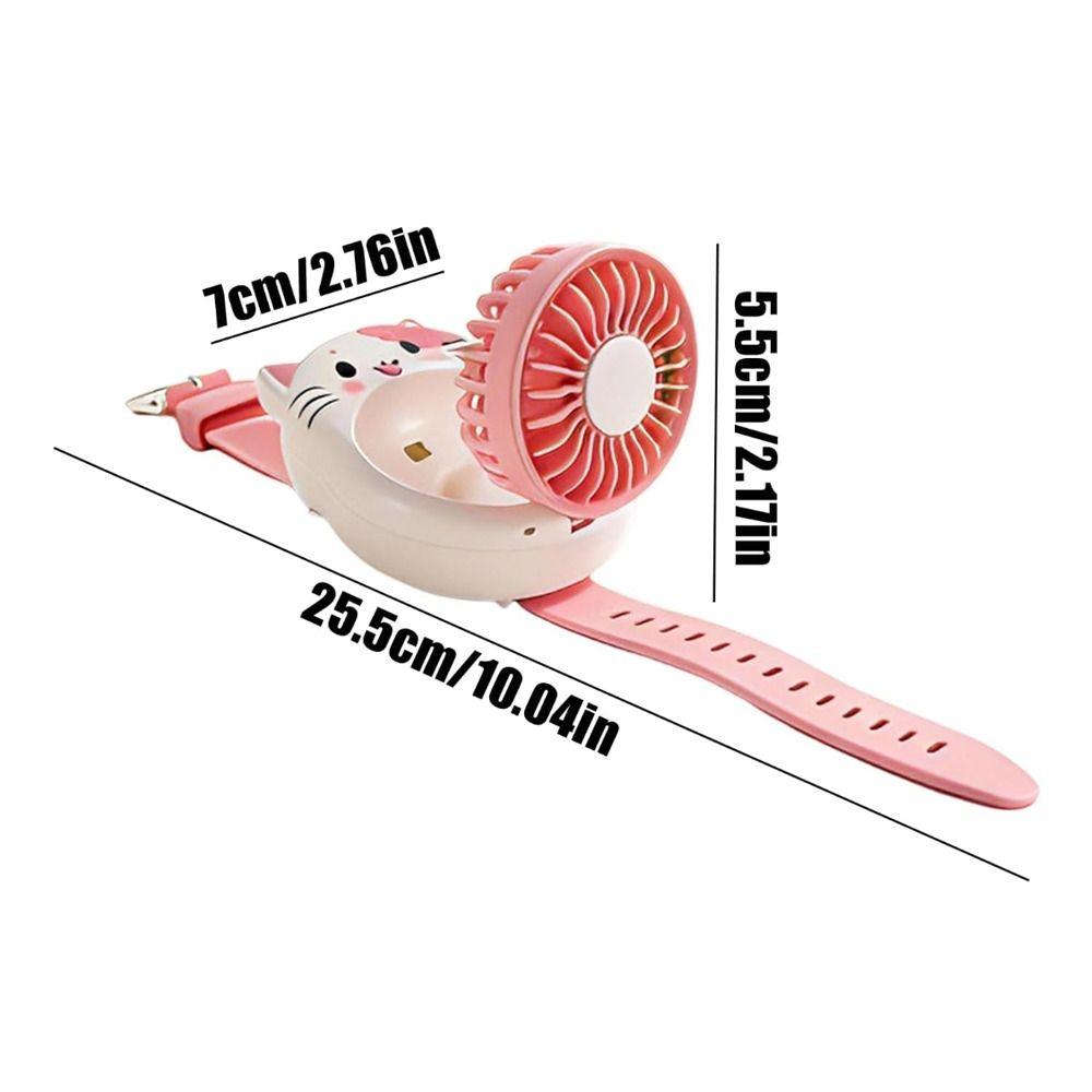 Quiet Operation Wearable Wrist Fan Adjustable Strap Portable Mini Fan Outdoor Activity
