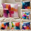 Fashion Color Paint Cushion Cover Pillowcase Ultra Soft Skin Friendly Fabric Cloud Like Comfort  Concealed Zipper